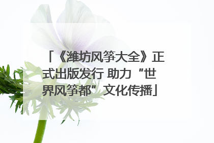 《潍坊风筝大全》正式出版发行 助力“世界风筝都”文化传播