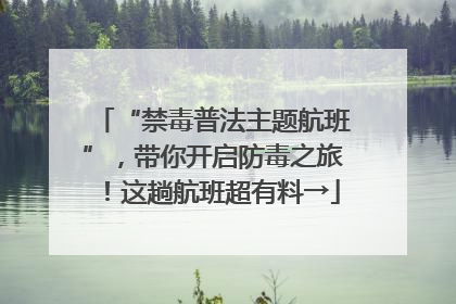 “禁毒普法主题航班”，带你开启防毒之旅！这趟航班超有料→