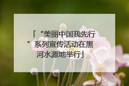 “美丽中国我先行”系列宣传活动在黑河水源地举行