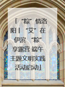 “粽”情洛阳丨“艾”在伊滨 “粽”享露营 端午主题文明实践活动启动