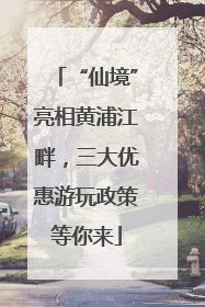 “仙境”亮相黄浦江畔，三大优惠游玩政策等你来