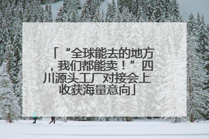 “全球能去的地方，我们都能卖！”四川源头工厂对接会上收获海量意向