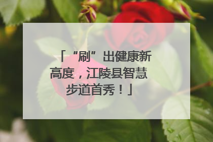 “刷”出健康新高度，江陵县智慧步道首秀！