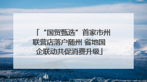 “国贸甄选”首家市州联营店落户随州 省地国企联动共促消费升级