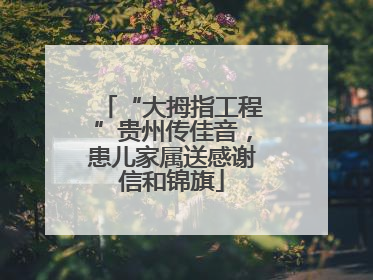“大拇指工程”贵州传佳音，患儿家属送感谢信和锦旗