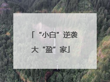 “小白”逆袭大“盈”家