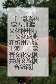 “歌游内蒙古·北疆文化神州行”文化盛典在忻州古城上演——蒙晋文化交融共谱文旅融合新篇