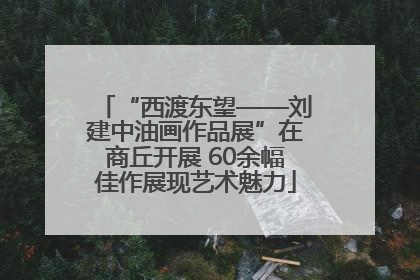 “西渡东望——刘建中油画作品展”在商丘开展 60余幅佳作展现艺术魅力