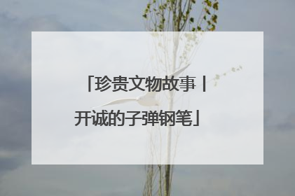 珍贵文物故事丨开诚的子弹钢笔
