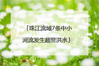 珠江流域7条中小河流发生超警洪水