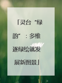 灵台“绿韵”：多维逐绿绘就发展新图景