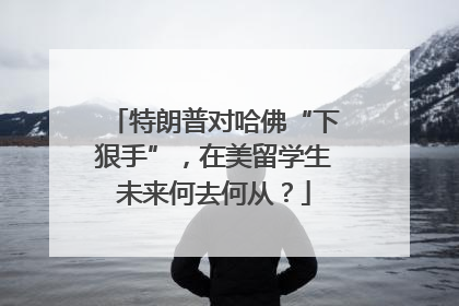 特朗普对哈佛“下狠手”，在美留学生未来何去何从？