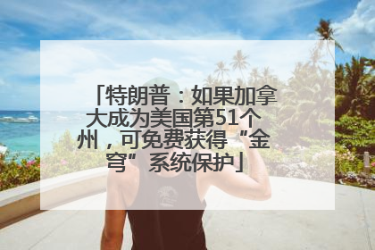 特朗普：如果加拿大成为美国第51个州，可免费获得“金穹”系统保护