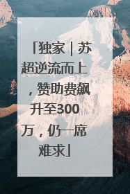 独家｜苏超逆流而上，赞助费飙升至300万，仍一席难求