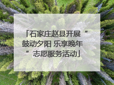 石家庄赵县开展“鼓动夕阳 乐享晚年”志愿服务活动