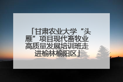 甘肃农业大学“头雁”项目现代畜牧业高质量发展培训班走进榆林榆阳区
