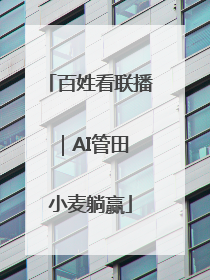 百姓看联播｜AI管田 小麦躺赢