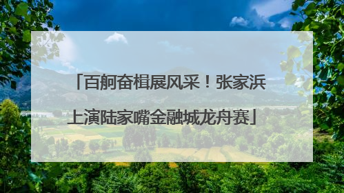 百舸奋楫展风采！张家浜上演陆家嘴金融城龙舟赛