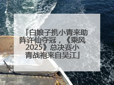 白娘子携小青来助阵许仙夺冠，《乘风2025》总决赛小青战袍来自吴江