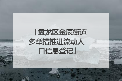 盘龙区金辰街道多举措推进流动人口信息登记