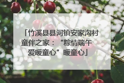 竹溪县县河镇安家沟村童伴之家：“粽情端午 爱暖童心”暖童心