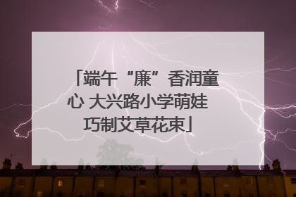 端午“廉”香润童心 大兴路小学萌娃巧制艾草花束