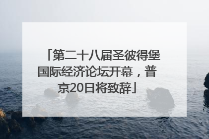 第二十八届圣彼得堡国际经济论坛开幕，普京20日将致辞