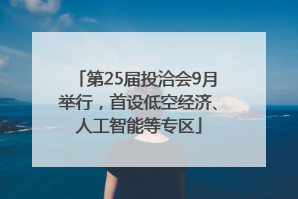 第25届投洽会9月举行,首设低空经济、人工智能等专区