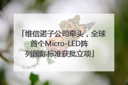 维信诺子公司牵头，全球首个Micro-LED阵列国际标准获批立项