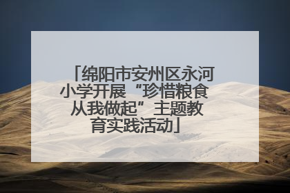 绵阳市安州区永河小学开展“珍惜粮食 从我做起”主题教育实践活动