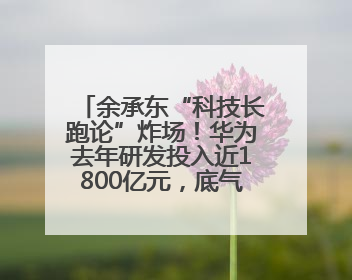 余承东“科技长跑论”炸场！华为去年研发投入近1800亿元，底气何在？
