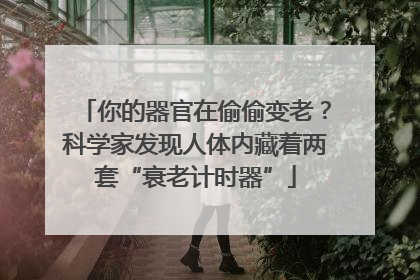 你的器官在偷偷变老？科学家发现人体内藏着两套“衰老计时器”