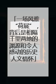 一场风雅“荷展”，背后是相隔千里两地的渊源和令人感动的历史人文情怀
