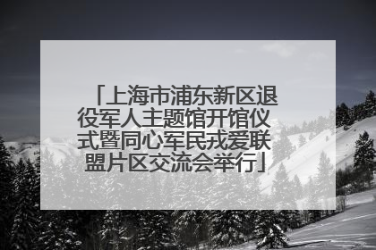 上海市浦东新区退役军人主题馆开馆仪式暨同心军民戎爱联盟片区交流会举行