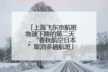 上海飞东京航班急速下降的第二天，“春秋航空日本”取消多趟航班