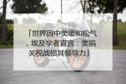 世界因中美缓和松气，埃及学者直言：美搞关税战损其领导力