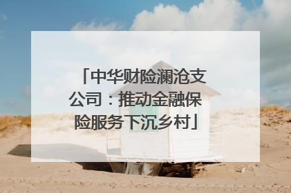 中华财险澜沧支公司：推动金融保险服务下沉乡村