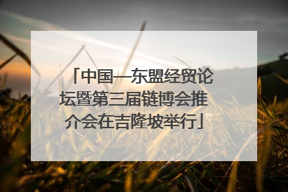 中国—东盟经贸论坛暨第三届链博会推介会在吉隆坡举行