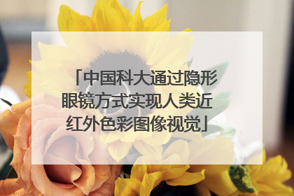 中国科大通过隐形眼镜方式实现人类近红外色彩图像视觉