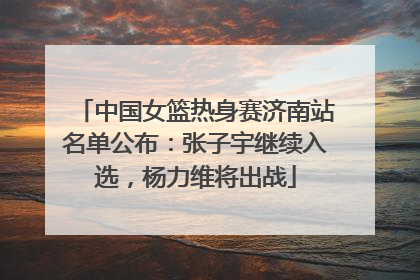 中国女篮热身赛济南站名单公布：张子宇继续入选，杨力维将出战