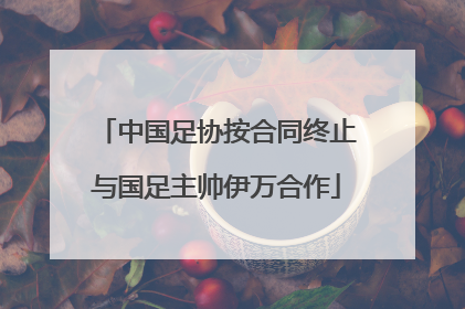 中国足协按合同终止与国足主帅伊万合作