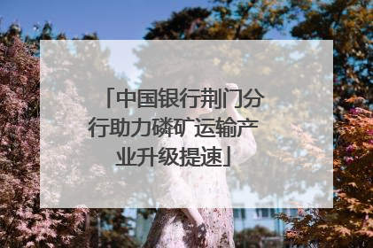 中国银行荆门分行助力磷矿运输产业升级提速