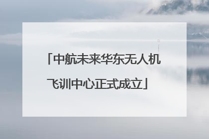 中航未来华东无人机飞训中心正式成立