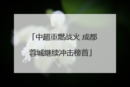 中超重燃战火 成都蓉城继续冲击榜首