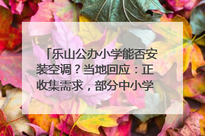 乐山公办小学能否安装空调？当地回应：正收集需求，部分中小学已启动安装｜云求助