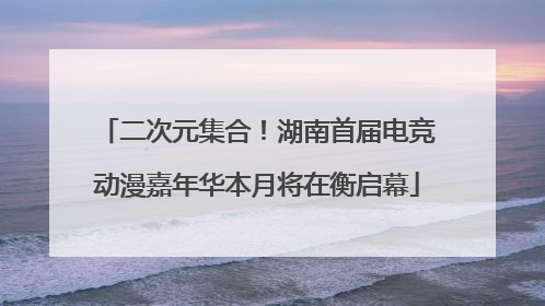 二次元集合！湖南首届电竞动漫嘉年华本月将在衡启幕