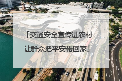 交通安全宣传进农村 让群众把平安带回家