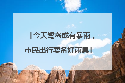 今天鹭岛或有暴雨，市民出行要备好雨具