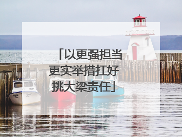 以更强担当更实举措扛好挑大梁责任