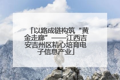 以路成链构筑“黄金走廊”——江西吉安吉州区精心培育电子信息产业